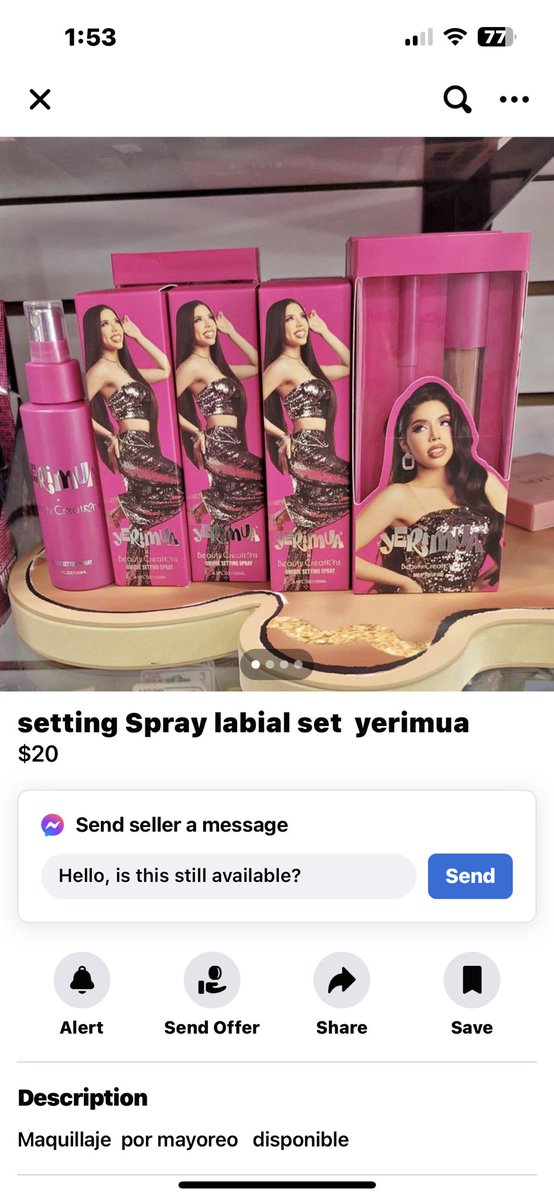 El maquillaje de Yeri Mua en Facebook market place😂 💀 #yerimua #beautycreations