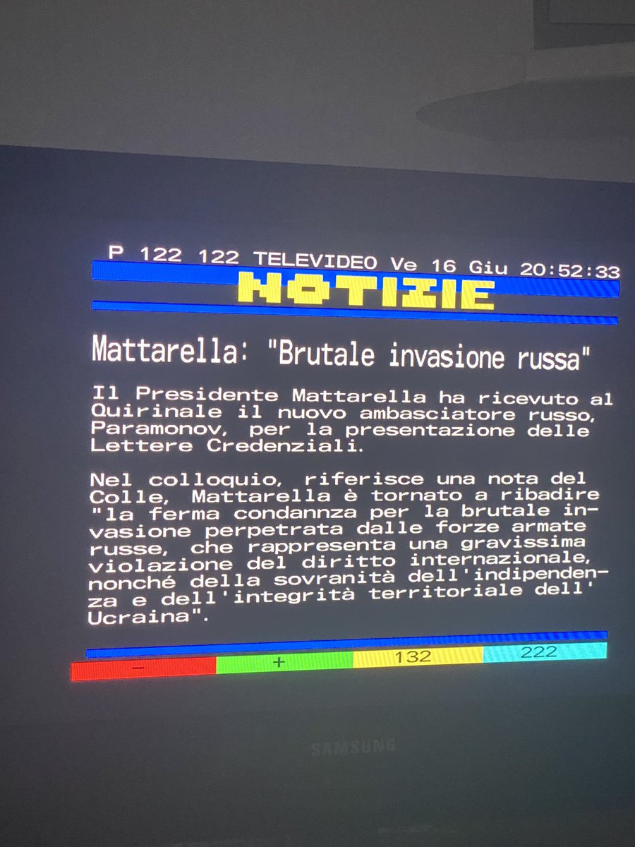 Mattarella: severo ma giusto. Ora però sarebbe anche il caso di ritirare l’onorificenza data in passato a Paramanov, viste le porcherie e le fake news che scrive l’ambasciata russa in Italia contro l’Ucraina e le istituzioni italiane