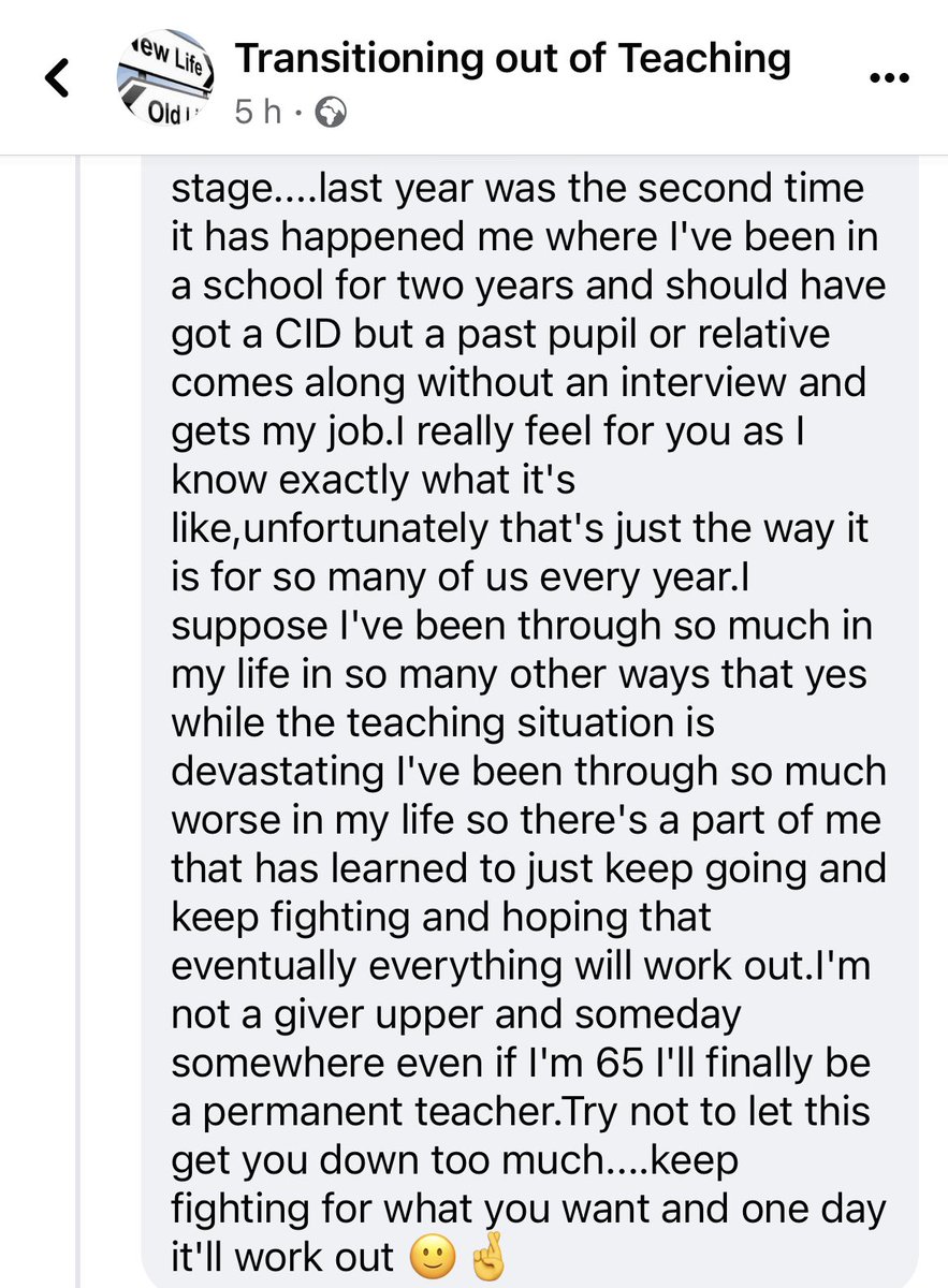 They wonder why it’s impossible to recruit #teachers when some principals treat non permanent teachers like this. It’s appalling. No wonder teachers are emigrating or leaving the profession altogether. The opaque recruitment & nepotism in this country are huge issues. #edchatie
