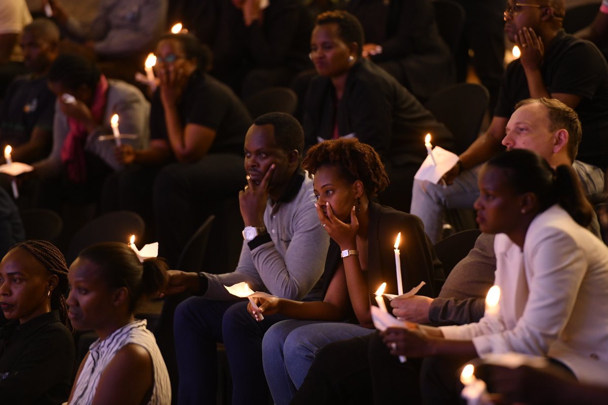 Kigali_Memorial's tweet photo. The #Kwibuka29 event concluded by lighting candles in honour and memory of the victims of the Genocide against the Tutsi. https://t.co/7iyaDw1bBK