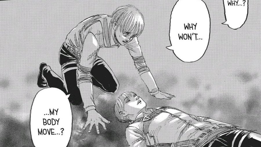 Armin's VA on the floor acting out one of the scenes probably. Armin's breakdown is going to be the best moment, ffs.