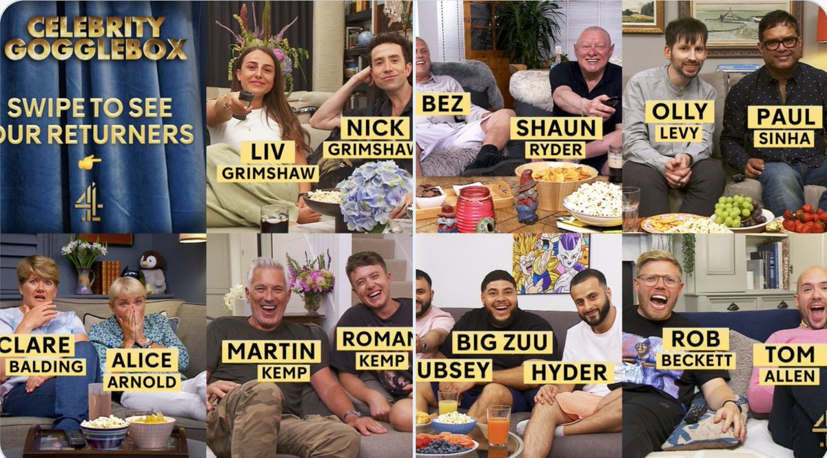 1PercentClubITV's tweet image. The 1% Club is featured on #CelebrityGogglebox tonight. But who would do the best in a celeb version of #the1percentclub? #nickgrimshaw #bez #shaunryder #martinkemp #romankemp #joannalumley #robbeckett #tomallen #mogilligan #paulsinha #katherineryan #davinamccall #tomgrennan