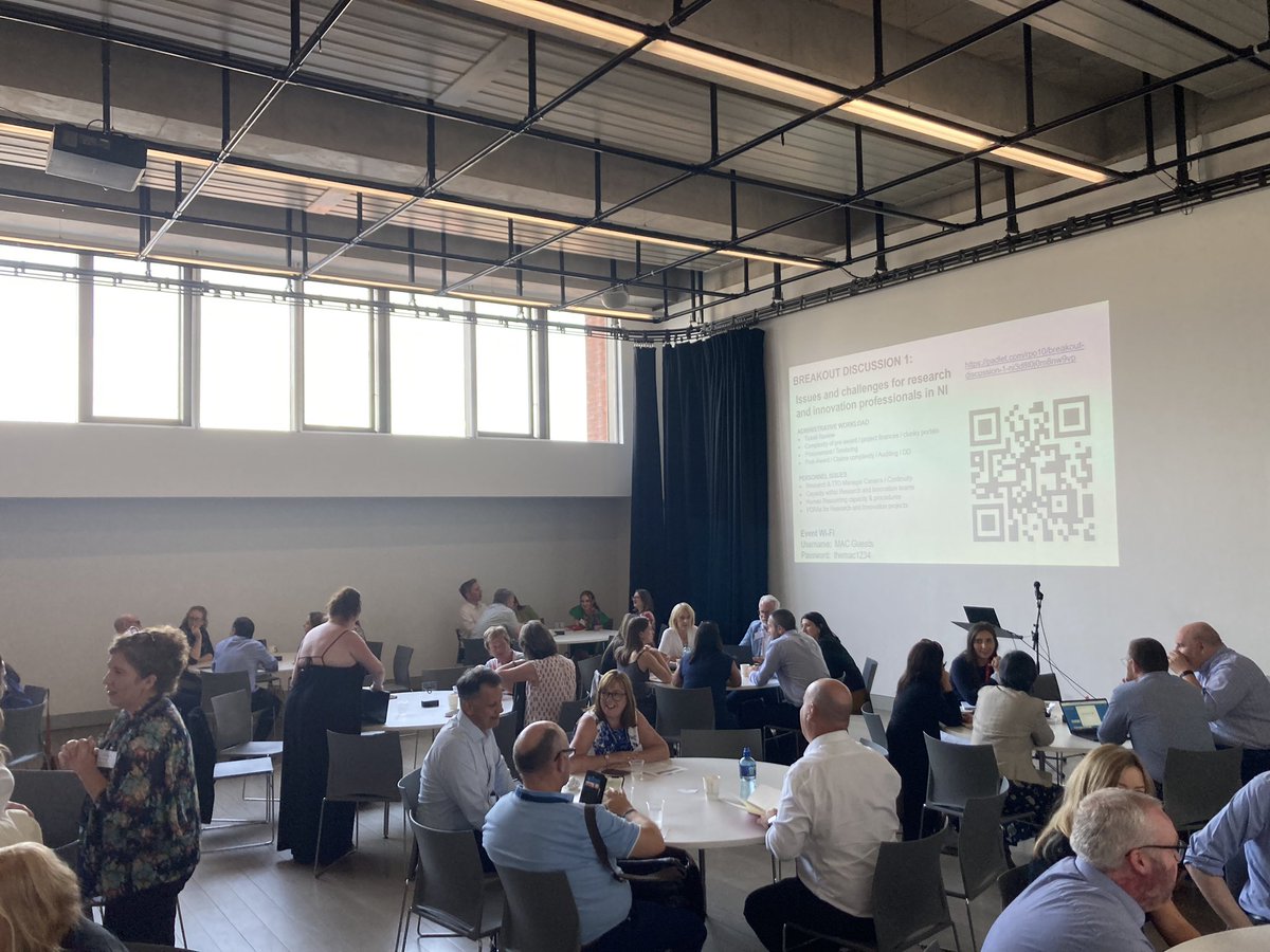 Delighted to co-host a meeting of research and innovation professionals in NI w/ <a href="/UUResearchInnov/">Research & Innovation</a> at <a href="/TheMACBelfast/">The MAC</a>. Exciting discussions with colleagues across a range of sectors, with a shared interest in enabling impactful research. Lots of potential for future collaboration.