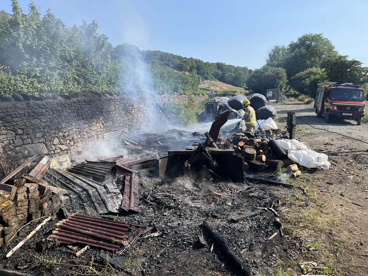 Another fire in the open that had spread &amp; threatened to ignite the surrounding area this morning. We used 2 x tanks of water on this in an attempt to bring it under control.
