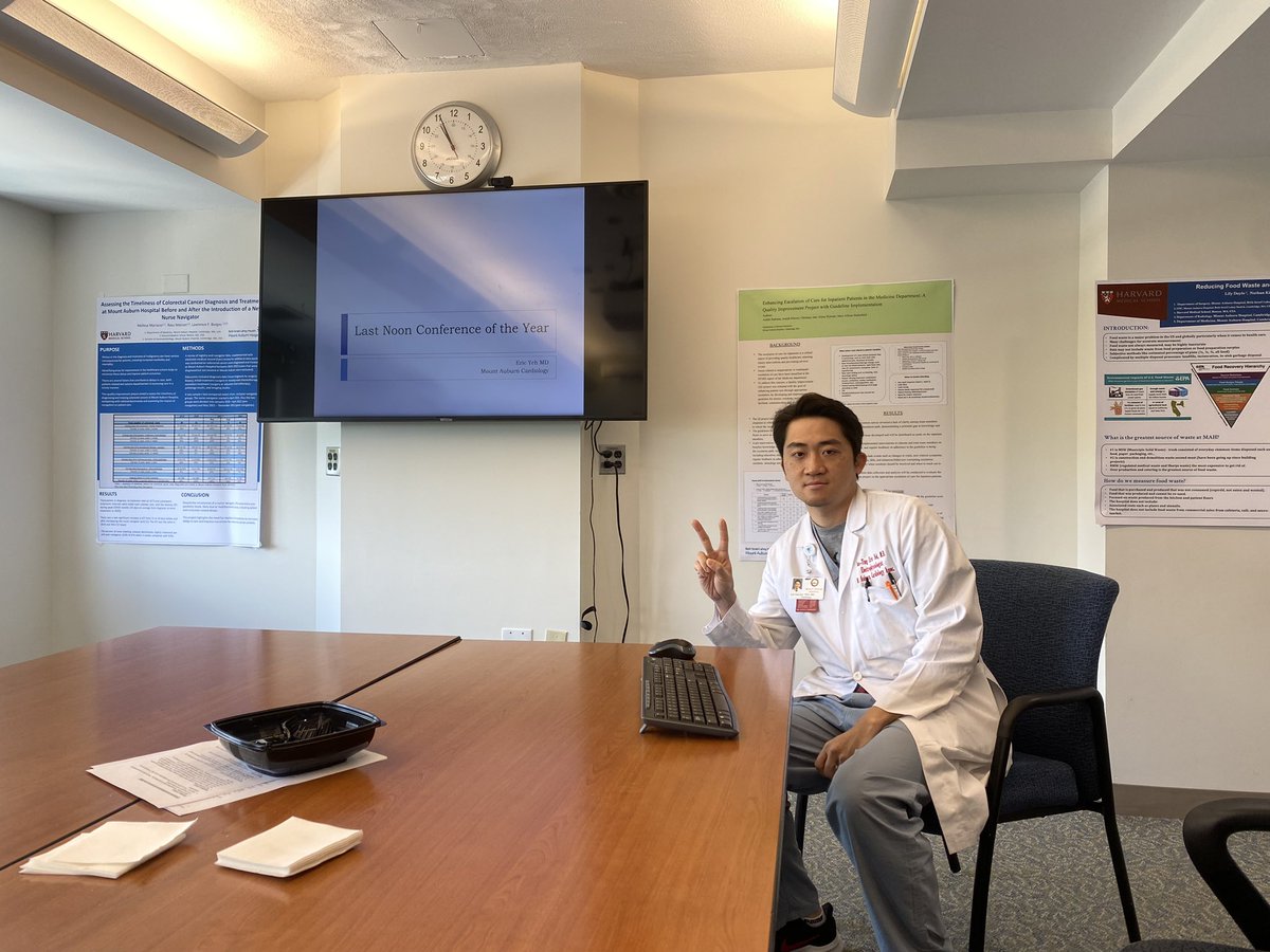 What a way to end our noon conference lecture series of the academic year 22-23! Dr Eric Yeh blew us away with his enlightening session on “#Cardiology EP procedures”. Big thanks to all residents for an engaging participation! @Jani_Chinmay #MedEd @harvardmed #MedTwitter