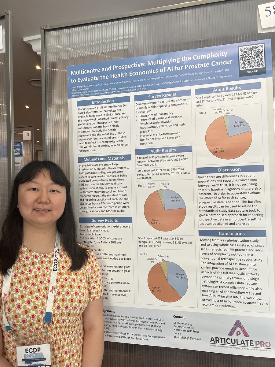 Poster for Articulate Pro at #ECDP2023 ✅
Very inspiring as a trainee pathologist to see so many developments in digital pathology. However can’t help but think it would be helpful to have more communication between scientists and clinicians? I’d love to understand more!