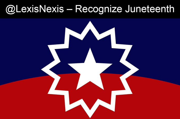 Law360's parent company, @LexisNexis, is refusing to recognize Juneteenth, a federal holiday, for the third year in a row. This is not a second-class holiday; it deserves to be commemorated like all others. We want nothing less than equality. #RELXDiversity #LNDiversityIt
