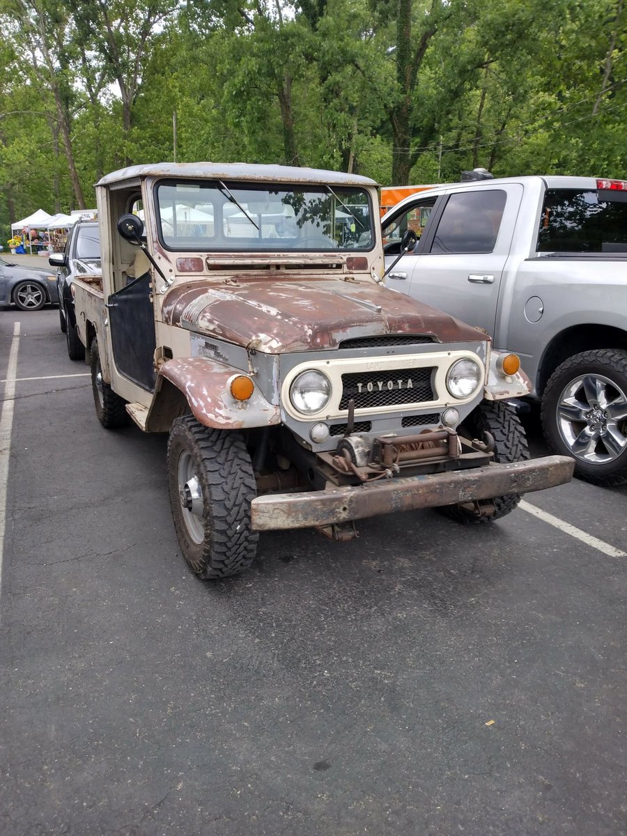 Cool old Toyota truck down at the flea market.