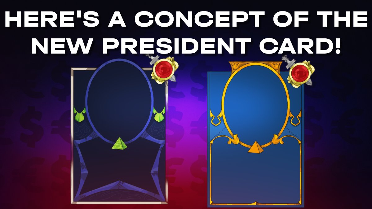 Here's a concept of the new President card! How do you like the fresh design? Let us know! #ThePresidentsNFT #newdesign #presidentcard