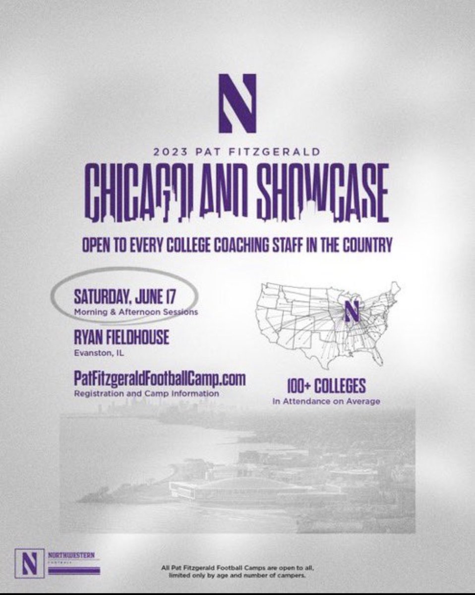 I will be attending northwestern camp this upcoming Saturday! @NUFBFamily @EDGYTIM @CoachBigPete @DeepDishFB @PrepRedzoneIL