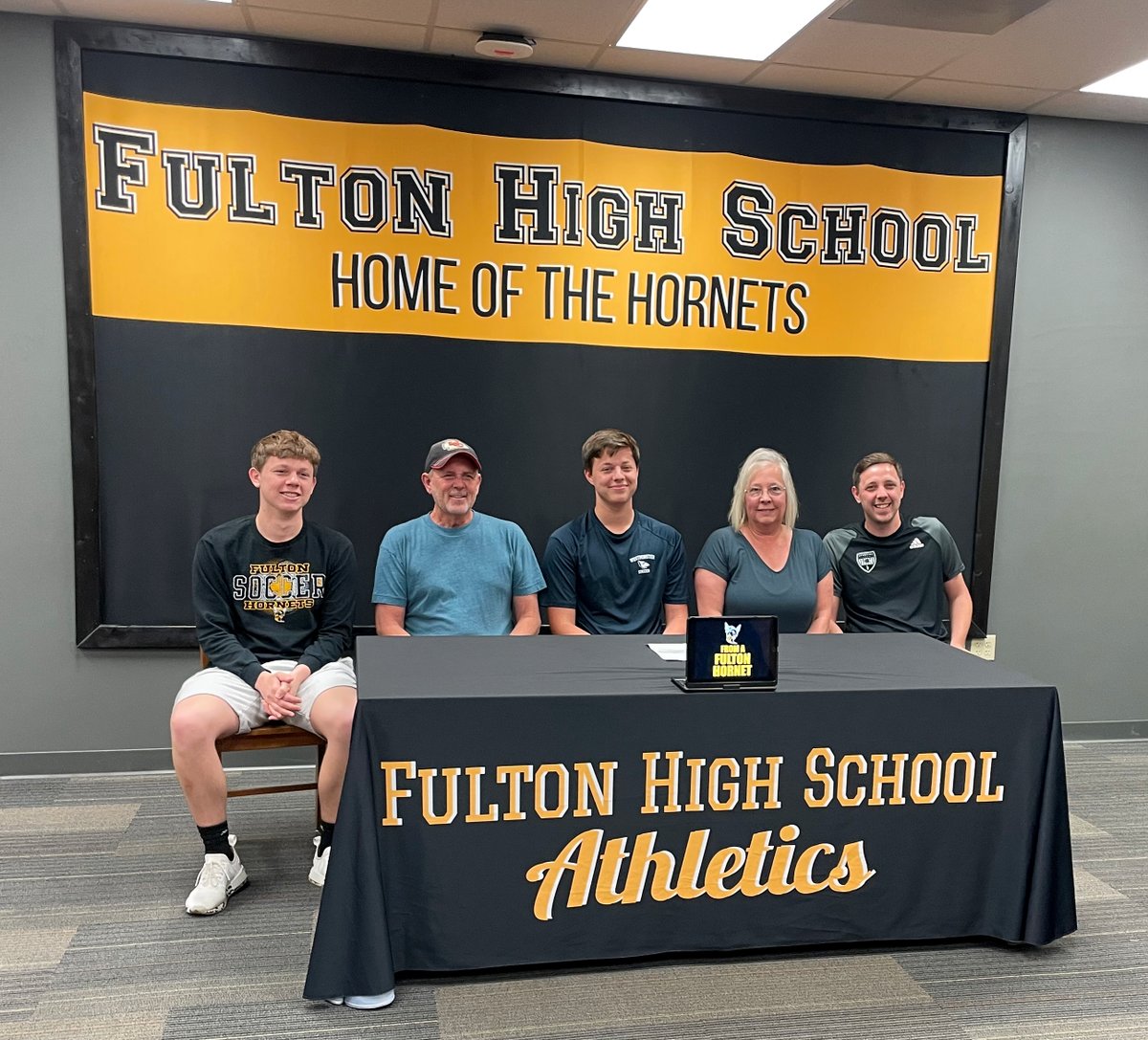 Welcome to the Blue Jay family, Dalton Jones from Fulton High School! 🐝 Congratulations on signing with the soccer team! ⚽💙 #WestminsterBound