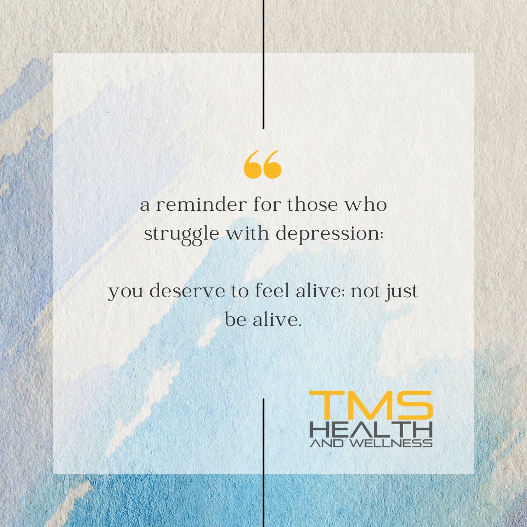 You deserve to feel alive, not just be alive.
.
.
#Friday #vibes #mentalhealthisimportant #mentalhealthawareness #mentalhealthmatters #depression #anxiety #TMS #TMStherapy #OrangeCounty #TMShealthandwellness