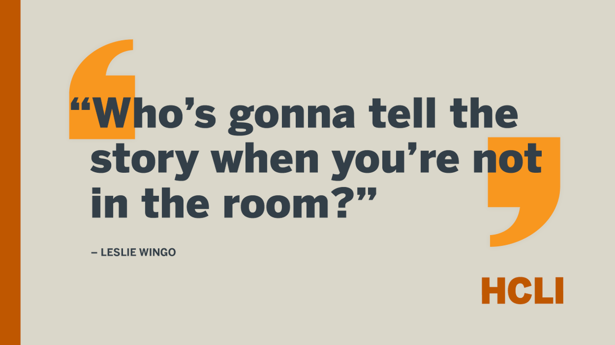 Glad to have <a href="/LesWingo/">Leslie Wingo</a>, President and CEO of <a href="/SandersWingo/">Sanders\Wingo</a>, at #UTHCLI as our closing keynote speaker to remind us of the simple but difficult art of storytelling when it comes to communicating meaningful work.