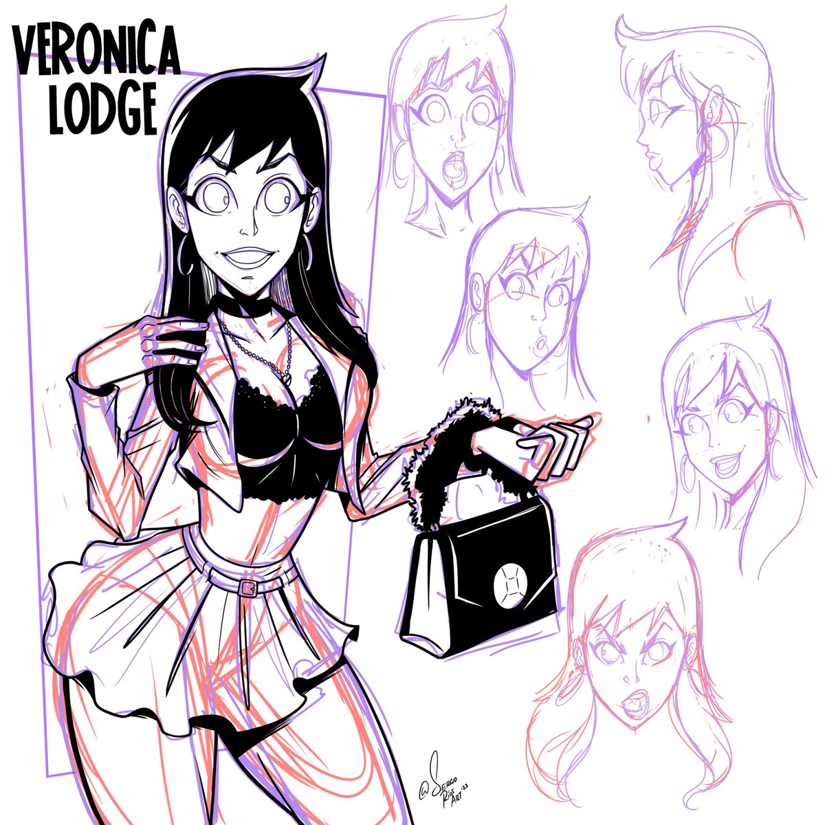 Veronica Lodge from @ArchieComics 
So fun to draw the Riverdale gang
#riverdale #veronicalodge #bettyandveronica #archiecomics #ARCHIE #jamieleerotante #comics #comicbooks #comicbookartist