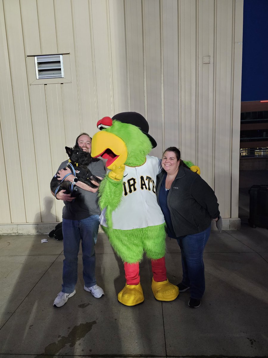 Pitteagle42's tweet image. Hines' first pup night at PNC Park. The outfielders playing catch was his favorite part. Lol