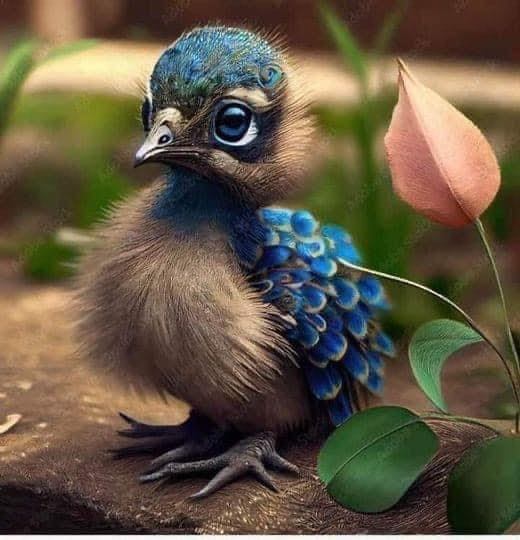 A baby peacock