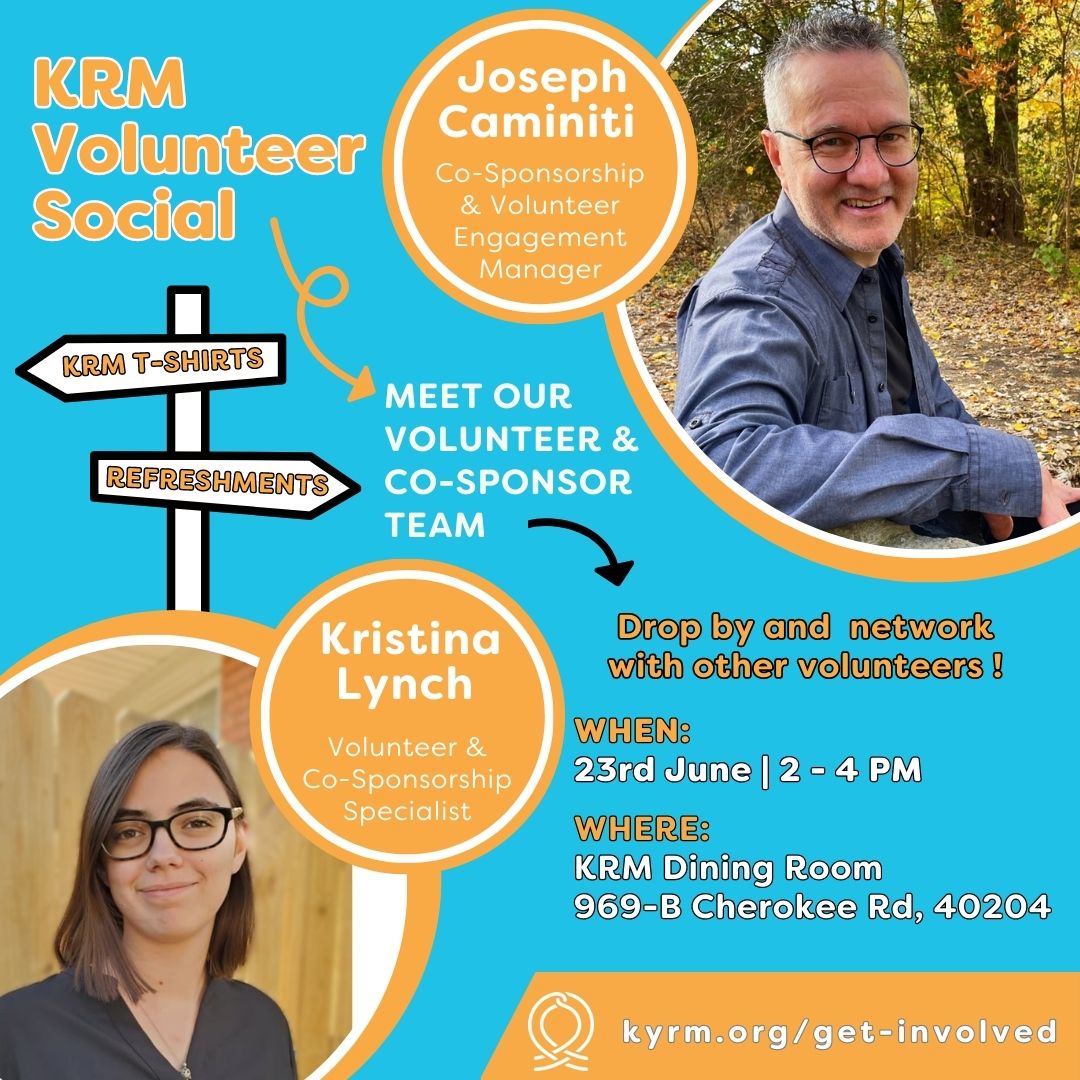📢 Exciting News! Join us at KRM Volunteer Social on June 23rd, 2-4pm. Meet our new Volunteer Team, Joseph and Kristina. 🤝

🌍 Network, mingle, and enjoy light refreshments. Be sure to get your exclusive KRM Volunteer t-shirt! 💚

#KRMVolunteerSocial #CommunityEvent #Volunteer
