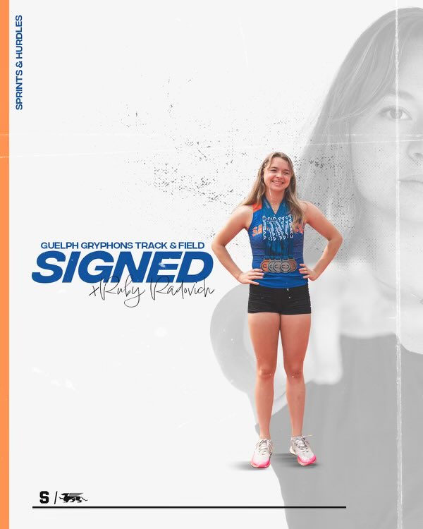 Congratulations to Ruby Radovich who will be continuing her Track and Field athletic career and academic pursuits at the University of Guelph next year. #SabreProud