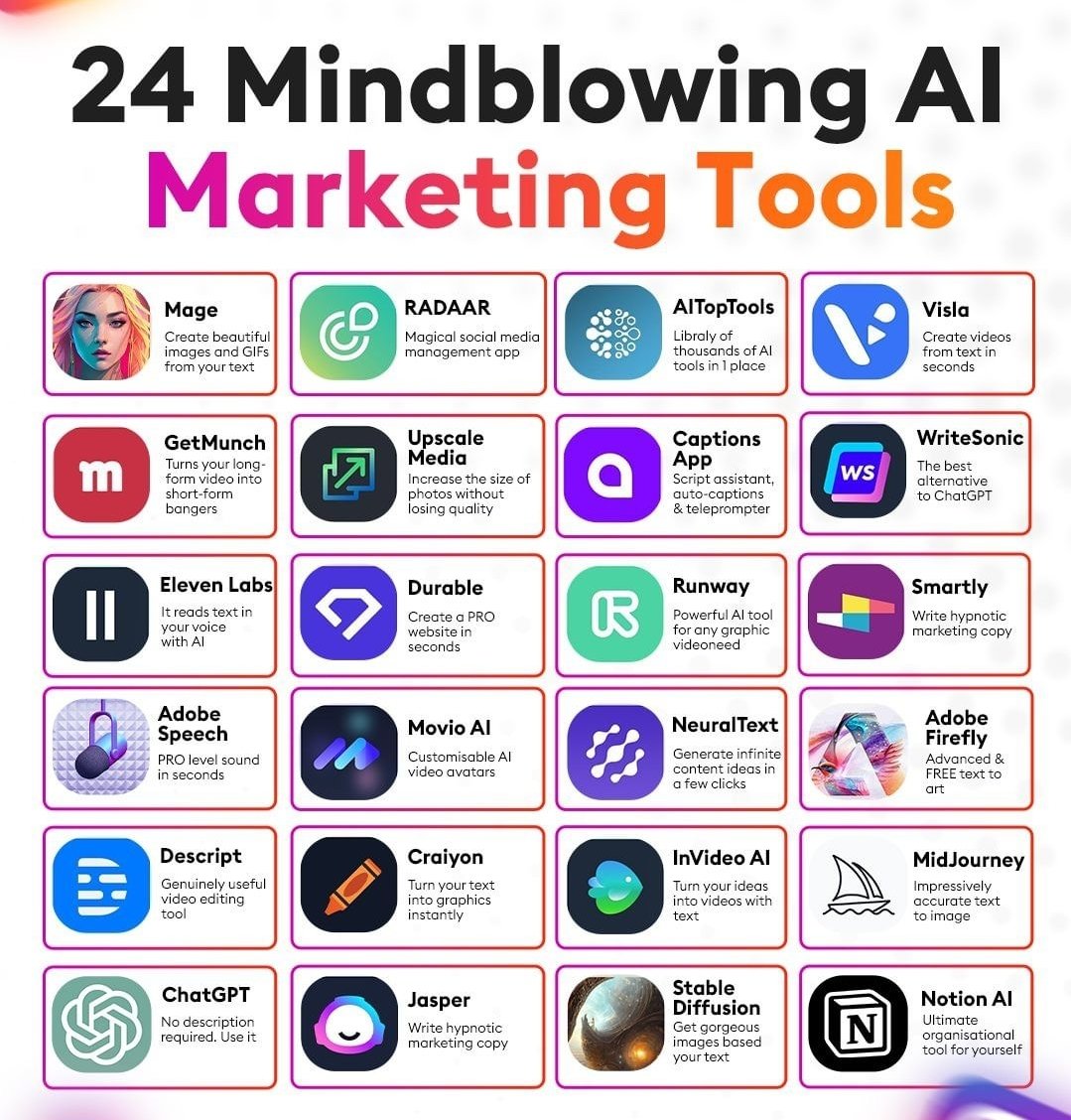 theaiprodigy's tweet photo. Mind Blowing Ai Tools for Marketing
🚀🤯

#ChatGPT #AITOOLS #marketing https://t.co/C52TaxFyfj