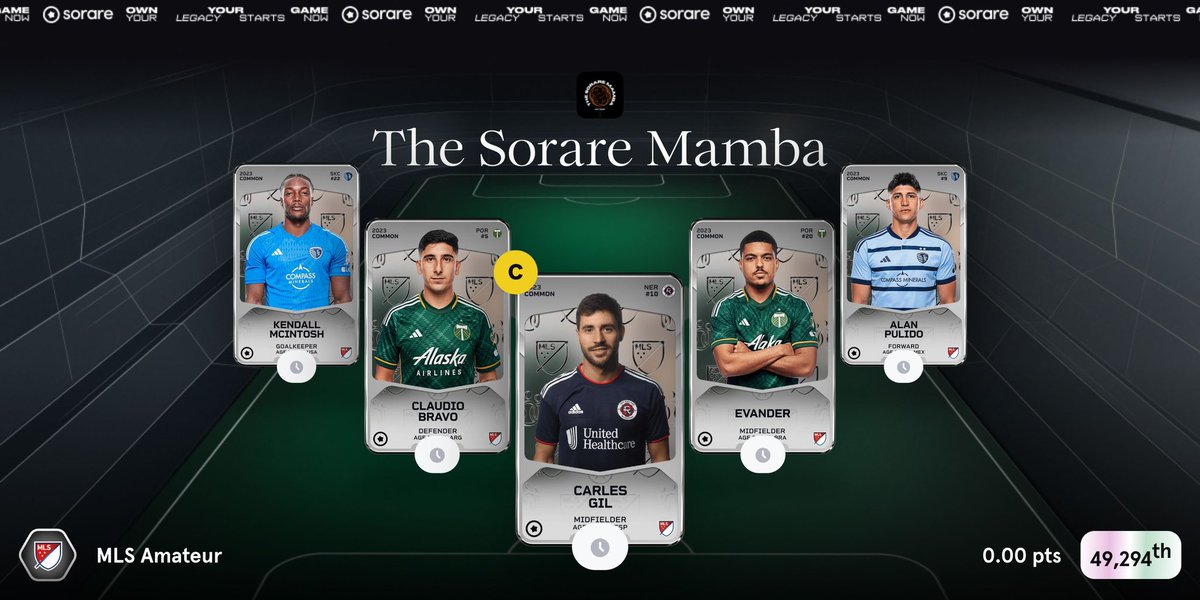 @TheSorareMamba transferred in Mcintosh and Pulido to field a full side along with backup defender Bravo. Tough decision to sell Bouanga - hope to find a way to get him back in. The MLS Kimmich gets the armband.