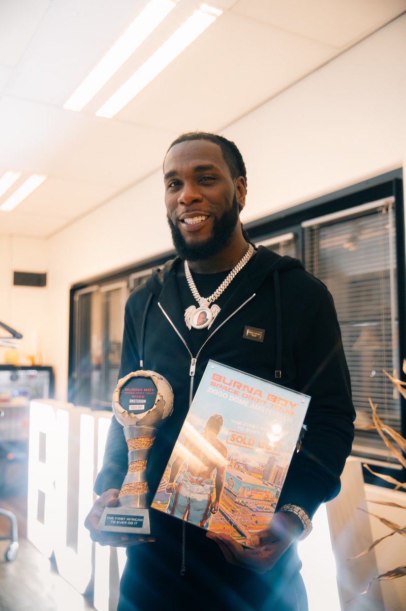 Dutch Artiste, Burna Boy will be performing at his 41K SOLD-OUT capacity Stadium in his home country, Netherlands 🇳🇱 tomorrow!

The last time he was there in 2022, he sold out 2 different arenas— Ziggodome (17Kcap,Amsterdam) & Ahoy (16k cap,Rotterdam)

#BurnaBoyNetherlandsStadium