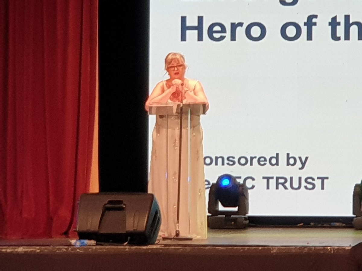 HartlepoolSport's tweet photo. The gaffer, our founder and amazing lady Francis talking about the amazing volunteers across the town, and thanking her adopted home of Hartlepool for making her so welcome over 30 years ago. https://t.co/8ll9xVxwLm