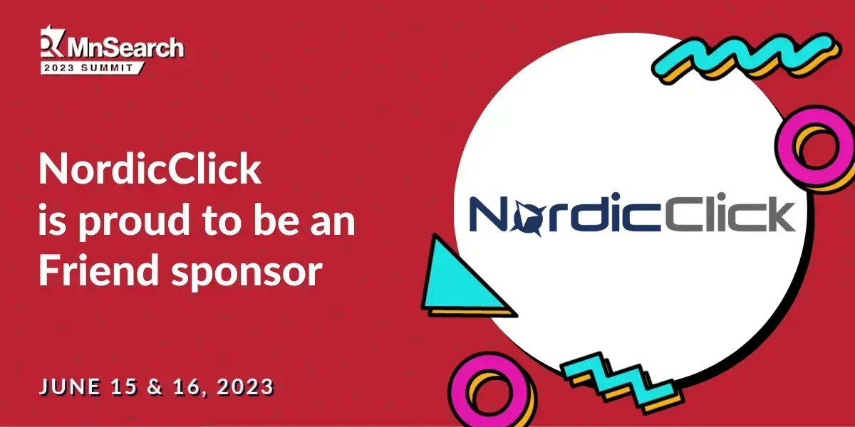 Look who's here! Why it's <a href="/NordicClick/">NordicClick</a>, one of our returning #MnSearchSummmit sponsors! 

This event is only possible because of their support so stop by to thank them!