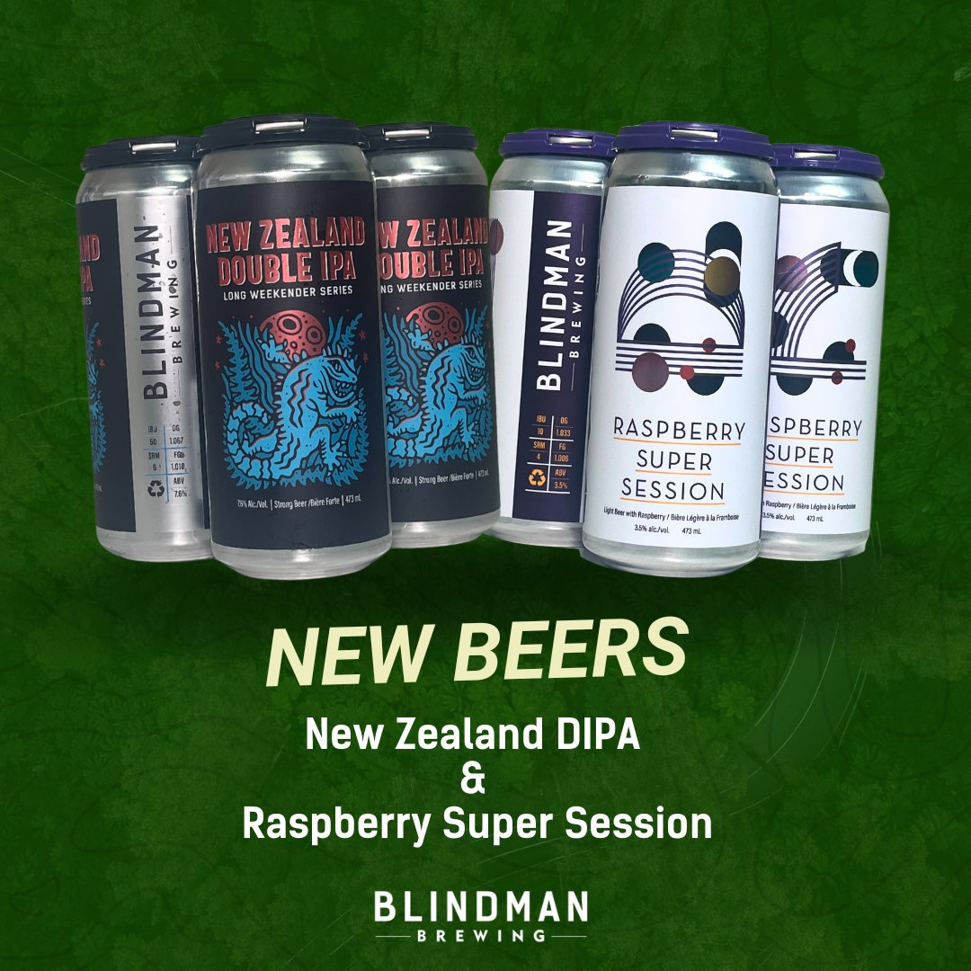 blindmanbrewery's tweet photo. Home delivery is happening again next week! Get your orders in at https://t.co/gyNGPO2Wk8. We've got a couple new beers for you to enjoy, our New Zealand Double IPA and a real summer crushed that releases on the 22nd, Raspberry Super Session. 

#homedelivery #craftbeer https://t.co/whm8g6lQKP