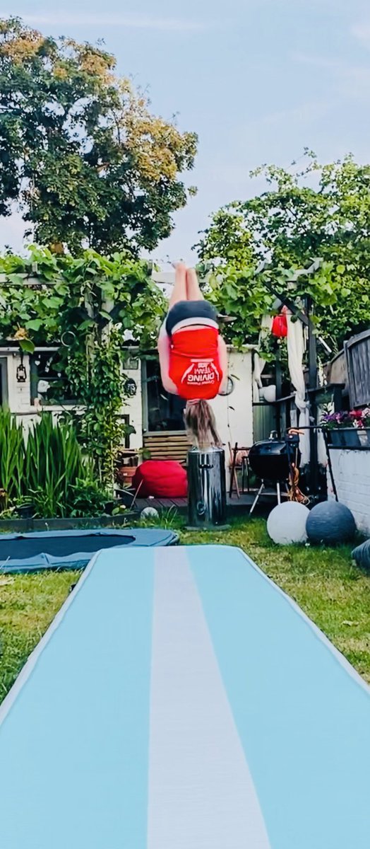 klaustrup's tweet photo. We got an air trackβ¦.this will be how Ella spends her entire summer πππ₯°π₯° #flips #divingpractice https://t.co/BHJizZA01G