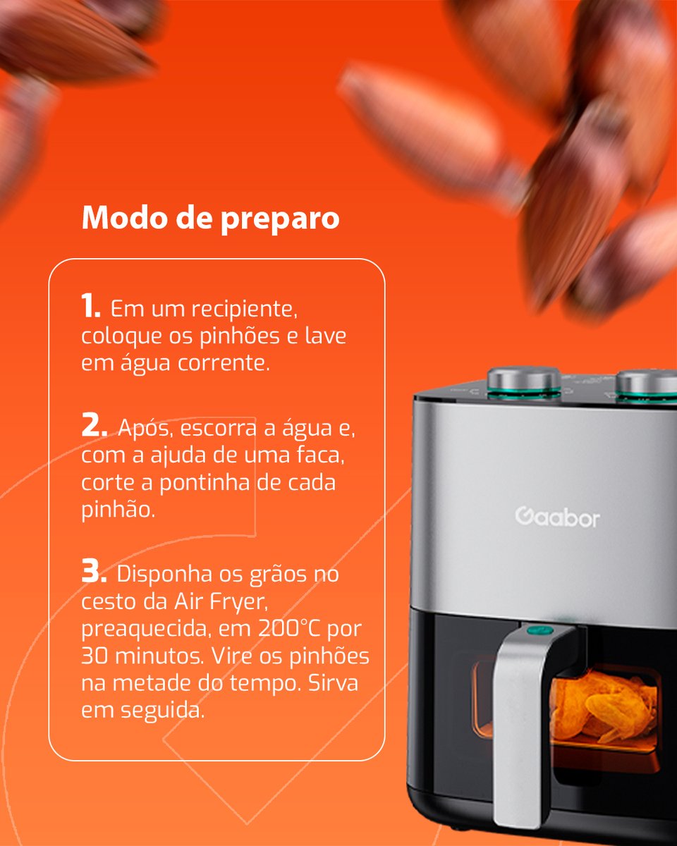 gaaborbr's tweet image. Eta trem bão dimais da conta! 😍🔥

O pinhão como uma das comidas tipicas de festa junina vai deixar a festa ainda melhor. E aí? Você sabia que era possível fazer pinhão na air fryer? 😲

#gaaborbr #receita #festajunina #eletroportateis