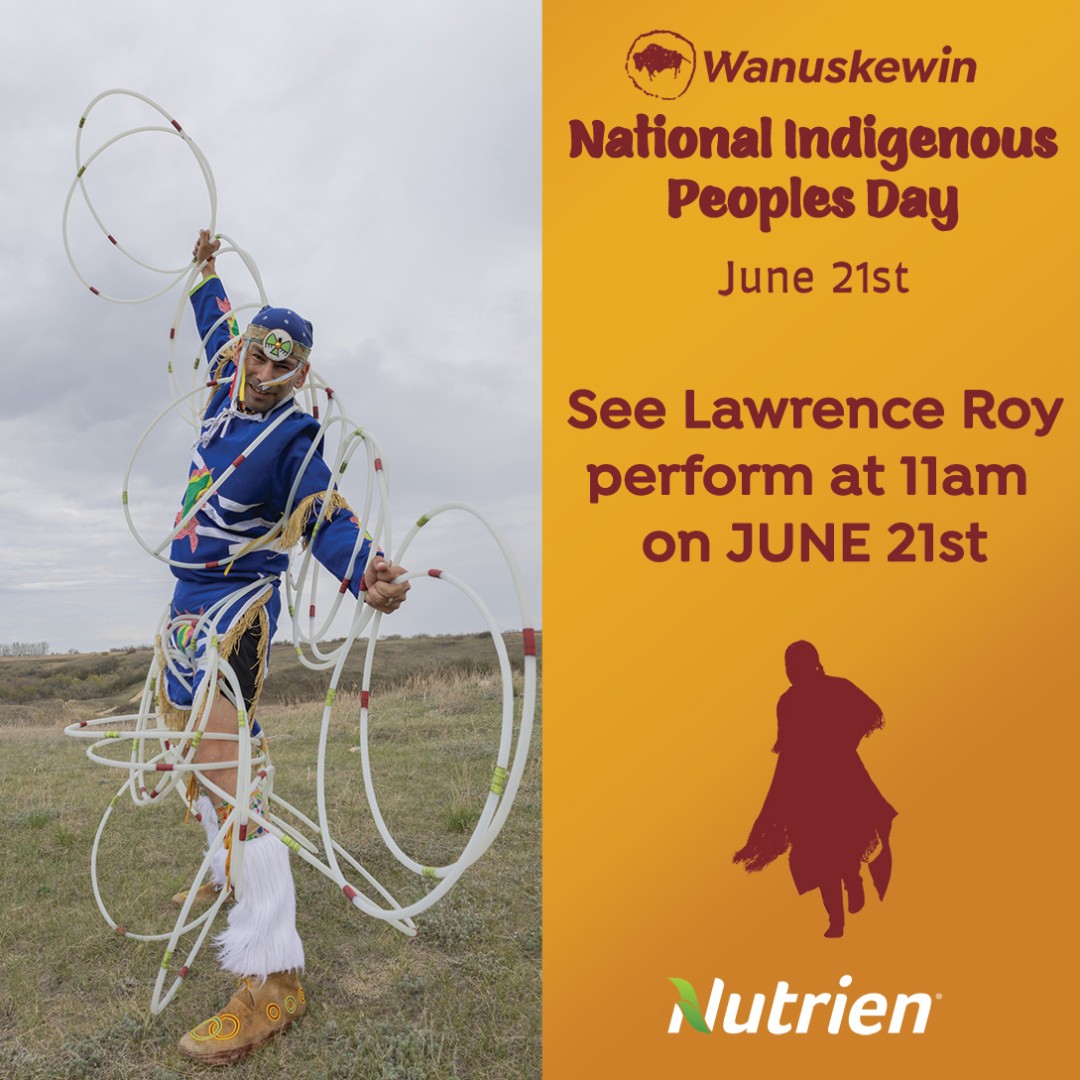 See and learn from Lawrence Roy on Hoop dancing at our National Indigenous Peoples Day celebration on June 21st at 11AM! 
See more information on our performers and educators: wanuskewin.com/event/save-the…
<a href="/TIAC_AITC/">The Tourism Industry Association of Canada</a>
<a href="/ITAC_Corporate/">ITAC Corporate</a>
<a href="/Saskatchewan/">Tourism Saskatchewan</a>
<a href="/Saskatooning/">Discover Saskatoon</a>