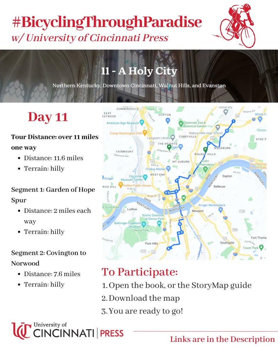 University of Cincinnati Press (@ucincipress) on Twitter photo 🚲Day 11
Explore #Cincinnati and it's surroundings with #Storymaps and #BicyclingThroughParadise
Link to interactive maps:
buff.ly/3Mk6M2C
Link to purchase the book:
buff.ly/3ZuILJC
#publisher #publishing #newbook #cincinnati #uofcincy #ucincy #library #books 🚲Day 11
Explore #Cincinnati and it's surroundings with #Storymaps and #BicyclingThroughParadise
Link to interactive maps:
buff.ly/3Mk6M2C
Link to purchase the book:
buff.ly/3ZuILJC
#publisher #publishing #newbook #cincinnati #uofcincy #ucincy #library #books