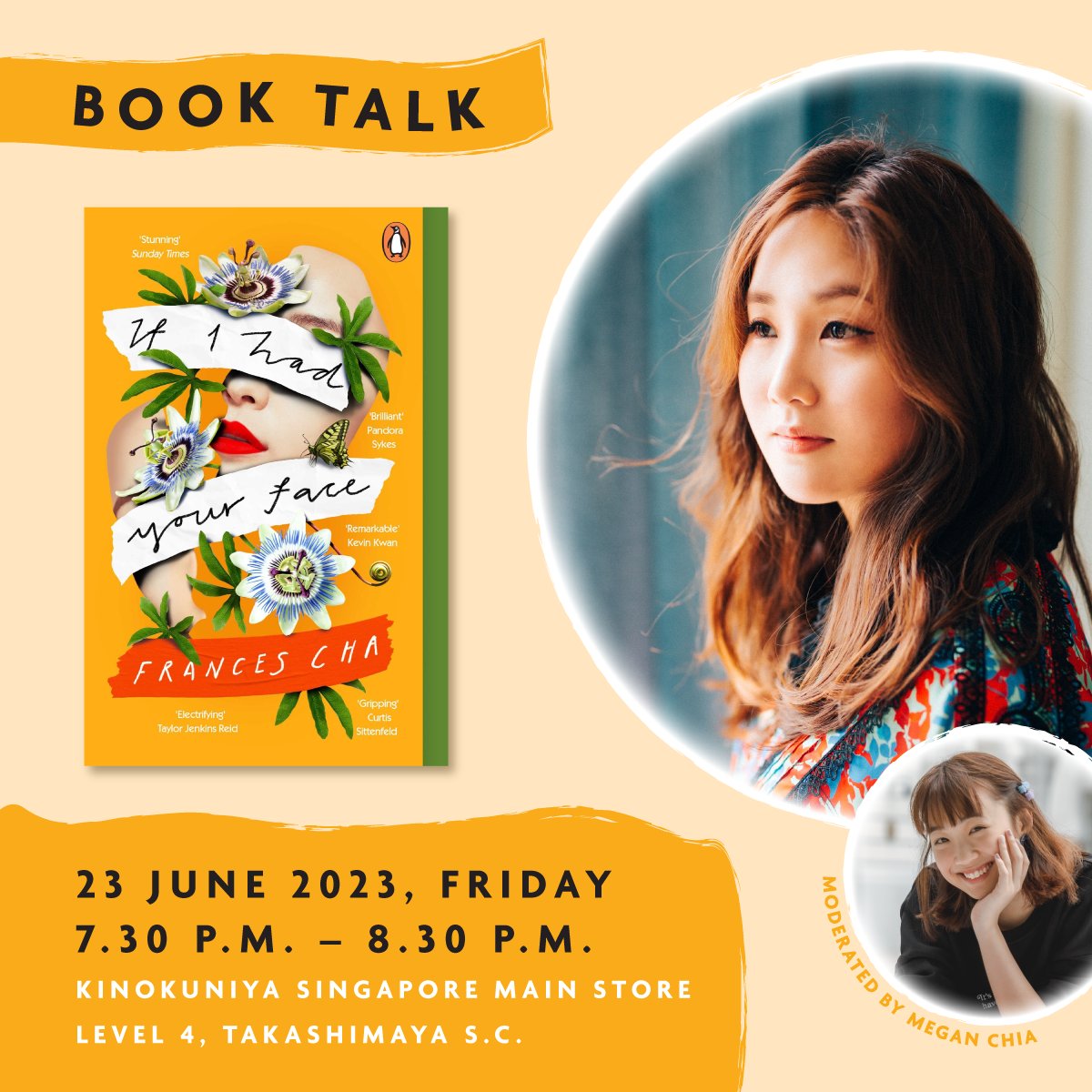 First tweet in a while - Singapore  friends, would love to see you at the main Kinokuniya Bookstore Singapore next Friday! Thank you to Megan Chia for being my moderator