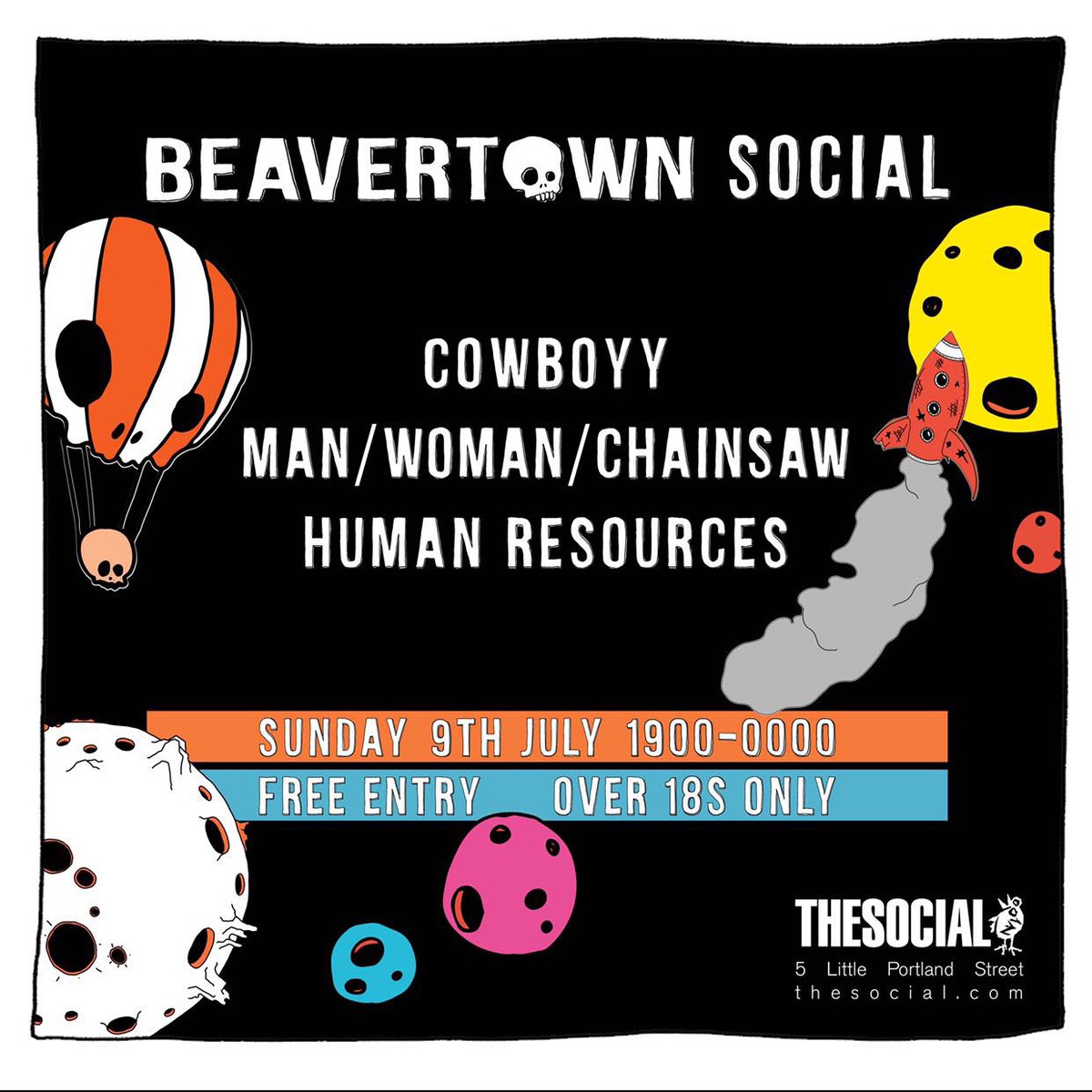 cowboyy (@cowboyyband) on Twitter photo headline at <a href="/thesociallondon/">thesociallondon</a> for <a href="/BeavertownBeer/">Beavertown Brewery</a> with Man/Woman/ Chainsaw and Human Resources. free entry 18+ only headline at <a href="/thesociallondon/">thesociallondon</a> for <a href="/BeavertownBeer/">Beavertown Brewery</a> with Man/Woman/ Chainsaw and Human Resources. free entry 18+ only