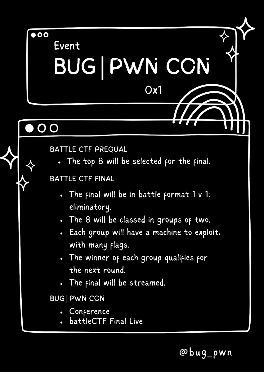 bug_pwn's tweet image. battleCTF ????

BUG|PWN this year.

#bugpwn  #event