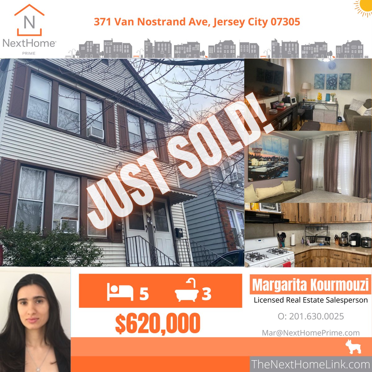 NextHome Prime JUST SOLD 371 Van Nostrand Ave, Jersey City, NJ 07305!

#NextHomePrime #NextHome #RealEstate #Listing #JustSold #Residential #Brokerage #NewJersey #NJ #closed #sold #closing #homesweethome #closingday #realestateagent #MargaritaKourmouzi #jerseycity #hudsoncounty