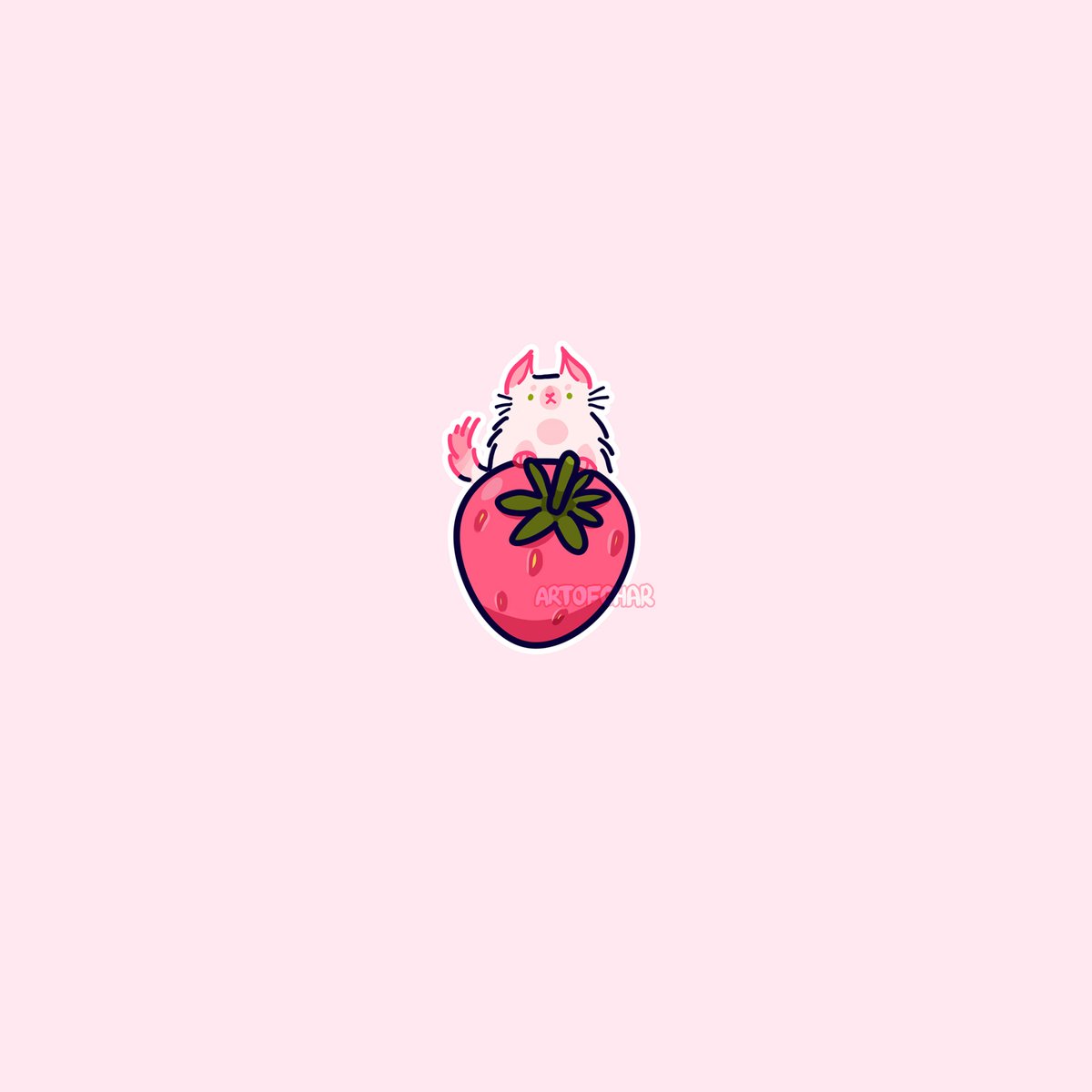 strawberry cat 🩷