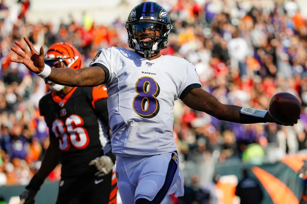 Would like to see Lamar Jackson continue his winning ways against the Bengals this season. 

Jackson is currently 6-2 against them.