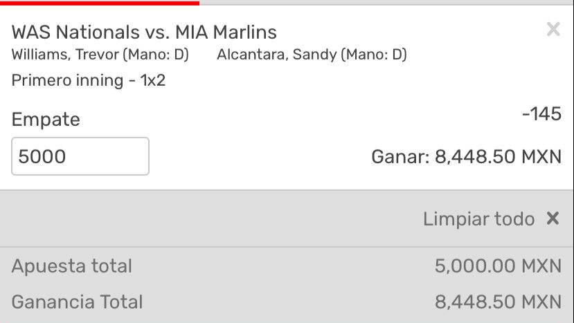elbabypicks's tweet photo. WAS vs MIA 1ER INNING EMPATE (5%🏦)                              
 ANÁLISIS: Monstruos del NRFI, S. Alcantara tiene un récord de 12-1 en NRFI y T. Williams 11-2 en NRFI. Por seguridad se mete “Empate” (con 0-0 se cobra) pero no hace falta decir más.
#FreePicks #ElBaby https://t.co/1vsp0XEMTs