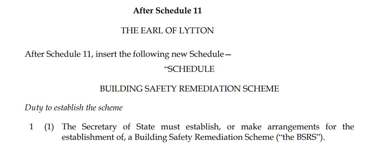 Building Safety Scheme (LFRB) tweet media