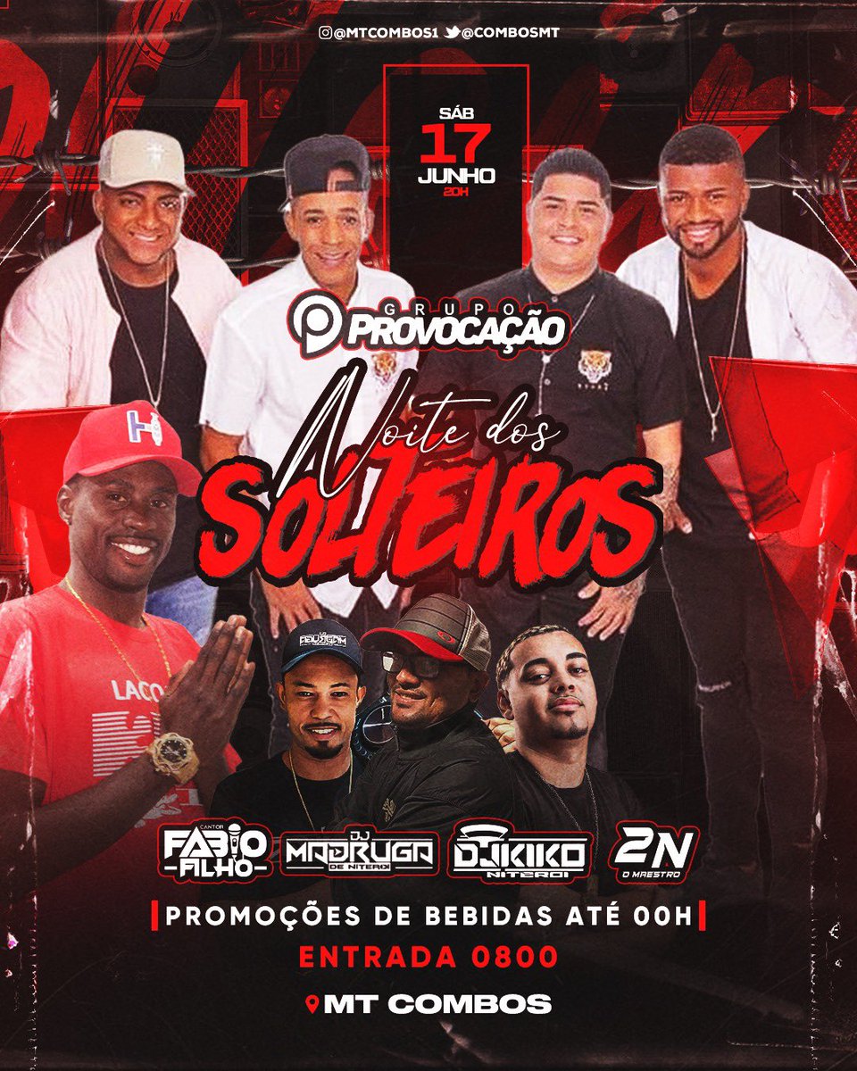 Sábado tem noite dos solteiros é melhor ainda com aquela promoção imperdível até meia noite 🔥