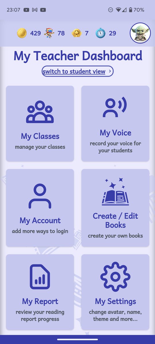 readm_app's tweet image. We release new design for the teacher&apos;s dashboard and the class  screen. Teachers deserve more. #ReadingFluency #ReadingPractice #ReadAloud #EducationalApps #literacy #KidsBookstagram #EducationalGames #FutureEducation #ESL #edtech #EslTeacher #edchat #education #EdtechTeachers
