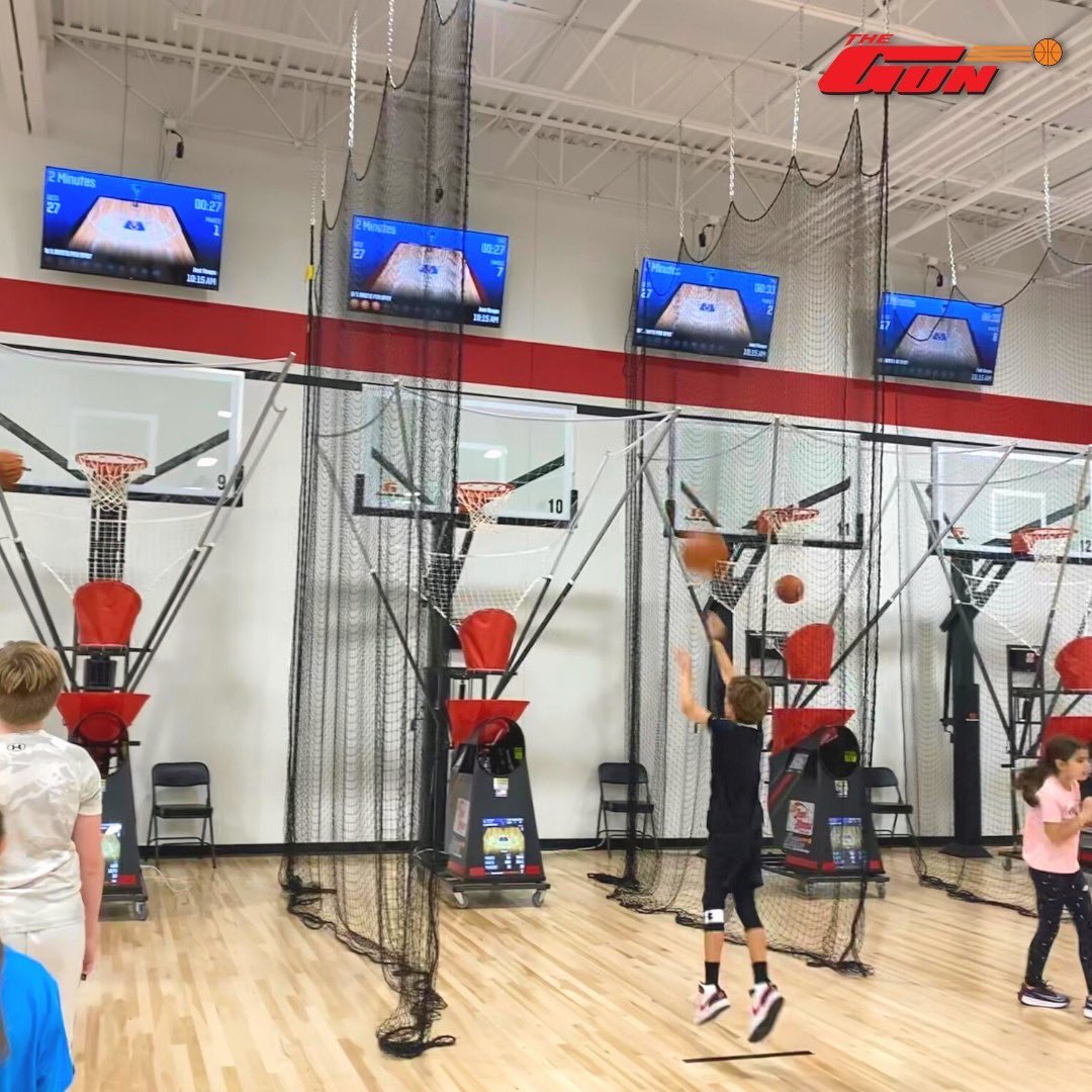 The basketball training facility standard. Learn why The Gun by Shoot-A-Way is used and preferred by over 263 training facilities around the world with over 231 million shots taken! Made in the USA, The Gun is made and tested to withstand 7 days a week of heavy use thanks to our