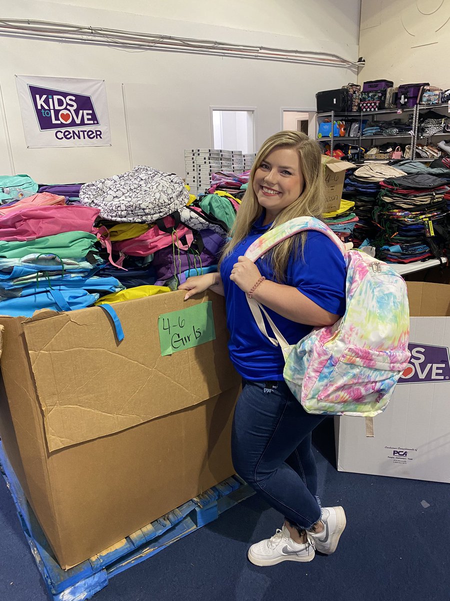 Channeling first day of school energy 😂💕

So excited to be at Kids to Love packing backpacks for kids in foster care here in AL to make sure they have the supplies they need when school starts 💙 It’s for our <a href="/whnt/">News 19</a> #FoundersDayofCaring. #NexstarCares #NexstarNation