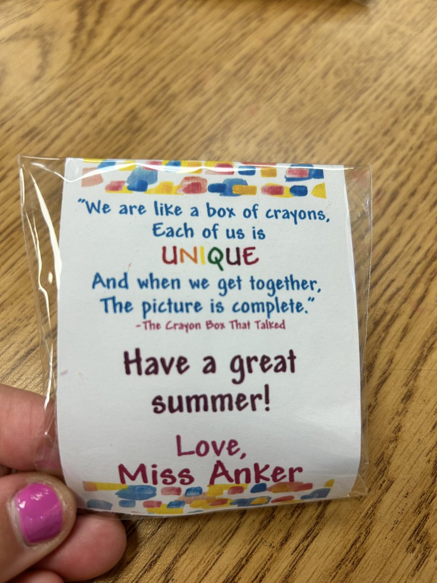 Abbi Anker (@msankerteaches) on Twitter photo “We are a box of crayons, each of us is unique and when we get together the picture is complete!” Have a wonderful summer! <a href="/Dr_BethHoffman/">Beth Hoffman</a> <a href="/HopewellES/">Hopewell Elementary School</a> 🖍️💛 “We are a box of crayons, each of us is unique and when we get together the picture is complete!” Have a wonderful summer! <a href="/Dr_BethHoffman/">Beth Hoffman</a> <a href="/HopewellES/">Hopewell Elementary School</a> 🖍️💛