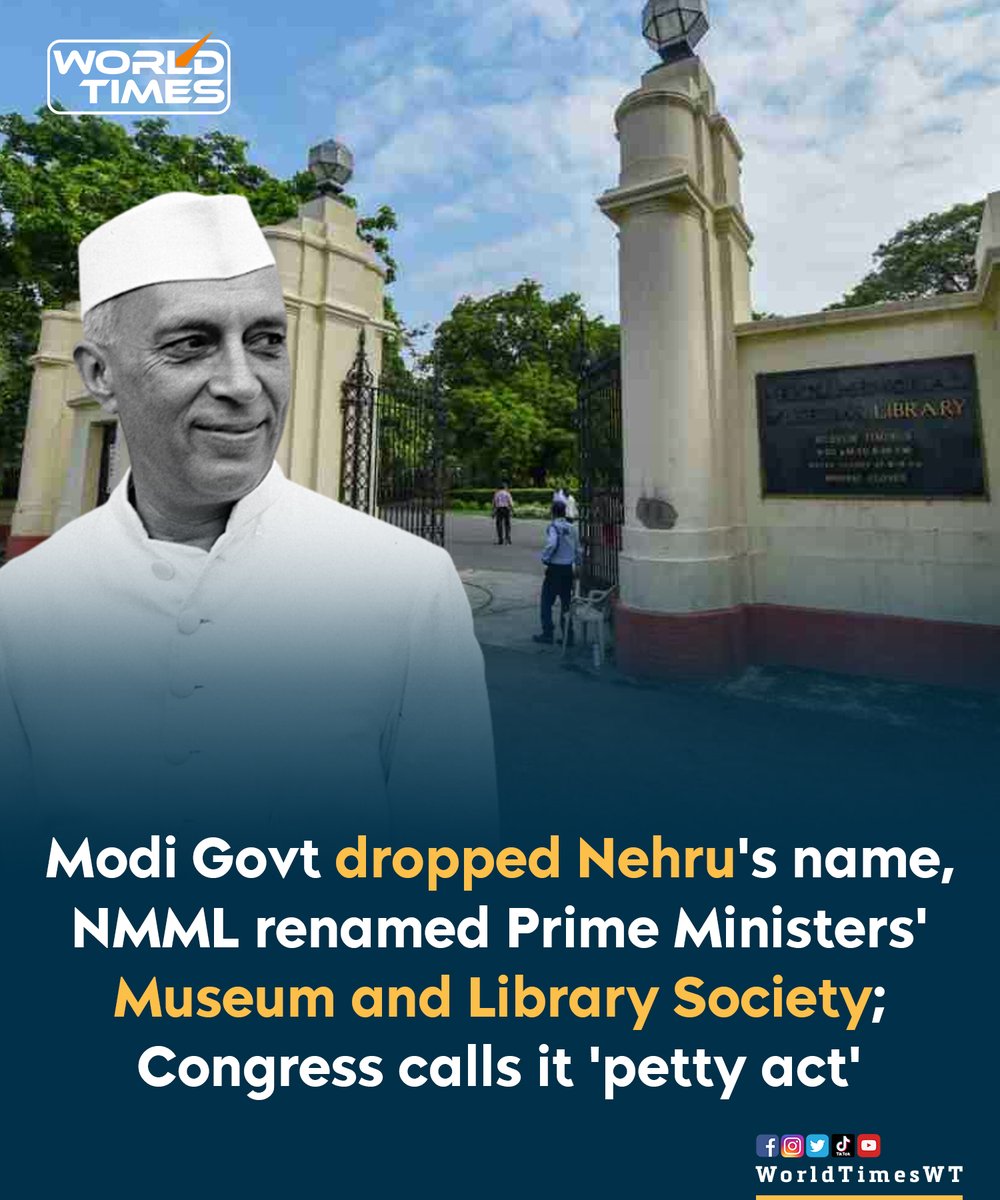 NMML renamed Prime Ministers' Museum and Library Society, Nehru dropped