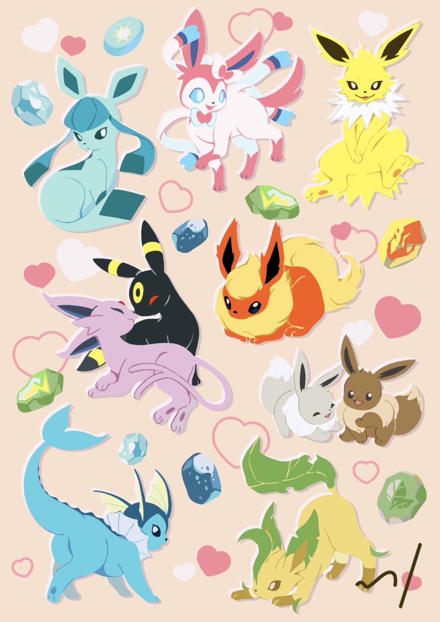 Awesome eevee evolutions  Cute pokemon wallpaper, Eevee