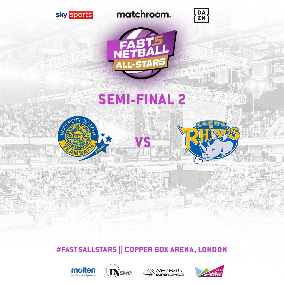 🟡 Will Team Bath reach back-to-back finals?

🔵 Can Rhinos stake their claim for the title?

It's the battle of the Blue and Yellows! 

#Fast5AllStars