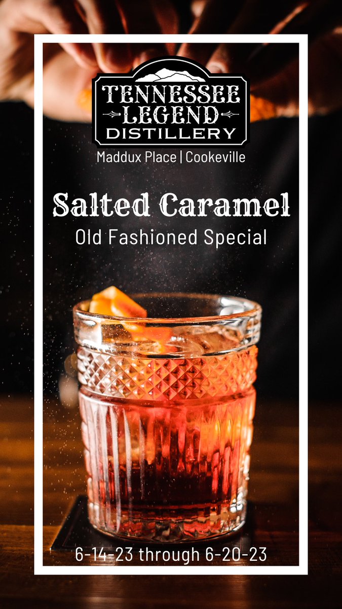 TNLegend_4's tweet photo. Stop by for a TLD Salted Caramel Old Fashioned if you’re in the Cookeville area! We dare ya. 😉🥃 https://t.co/z59XwUvqcT
