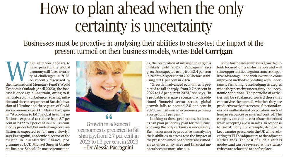 Alessia Paccagnini π©βπ«ππΆππ»πβ½π±πΆπ₯ πΆπ (@alessia_metrics) on Twitter photo πTalking about #Uncertainty in my interview for the.<a href="/IrishTimes/">The Irish Times</a>
irishtimes.com/special-reportβ¦
Spoiler: the future of the economy is less uncertain than we believe π
#EconTwitter #WomeInEconomics #WomenInMacro #WomenInSTEM πTalking about #Uncertainty in my interview for the.<a href="/IrishTimes/">The Irish Times</a>
irishtimes.com/special-reportβ¦
Spoiler: the future of the economy is less uncertain than we believe π
#EconTwitter #WomeInEconomics #WomenInMacro #WomenInSTEM